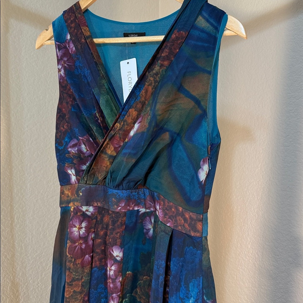 Floral Maxi Dress in Blue and Purple - Picture 4 of 10